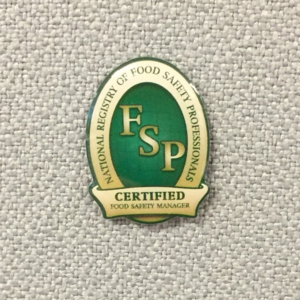 Certified Food Safety Manager Lapel Pin NRFSP