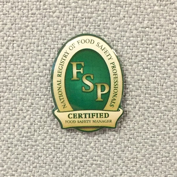 Certified Food Safety Manager Lapel Pin